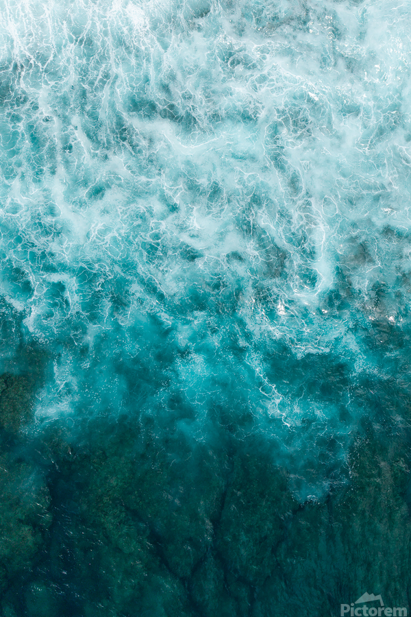 Tropical water in Reunion Island  Print