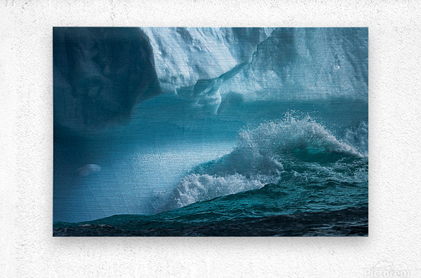 Water and ice  Metal print