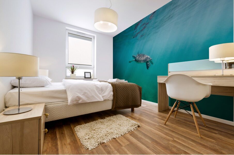 Swimming in wonderland Mural print