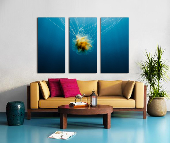 Lions Mane Jellyfish Split Canvas print