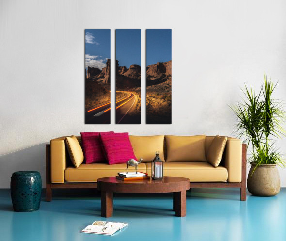 Light in the desert Split Canvas print