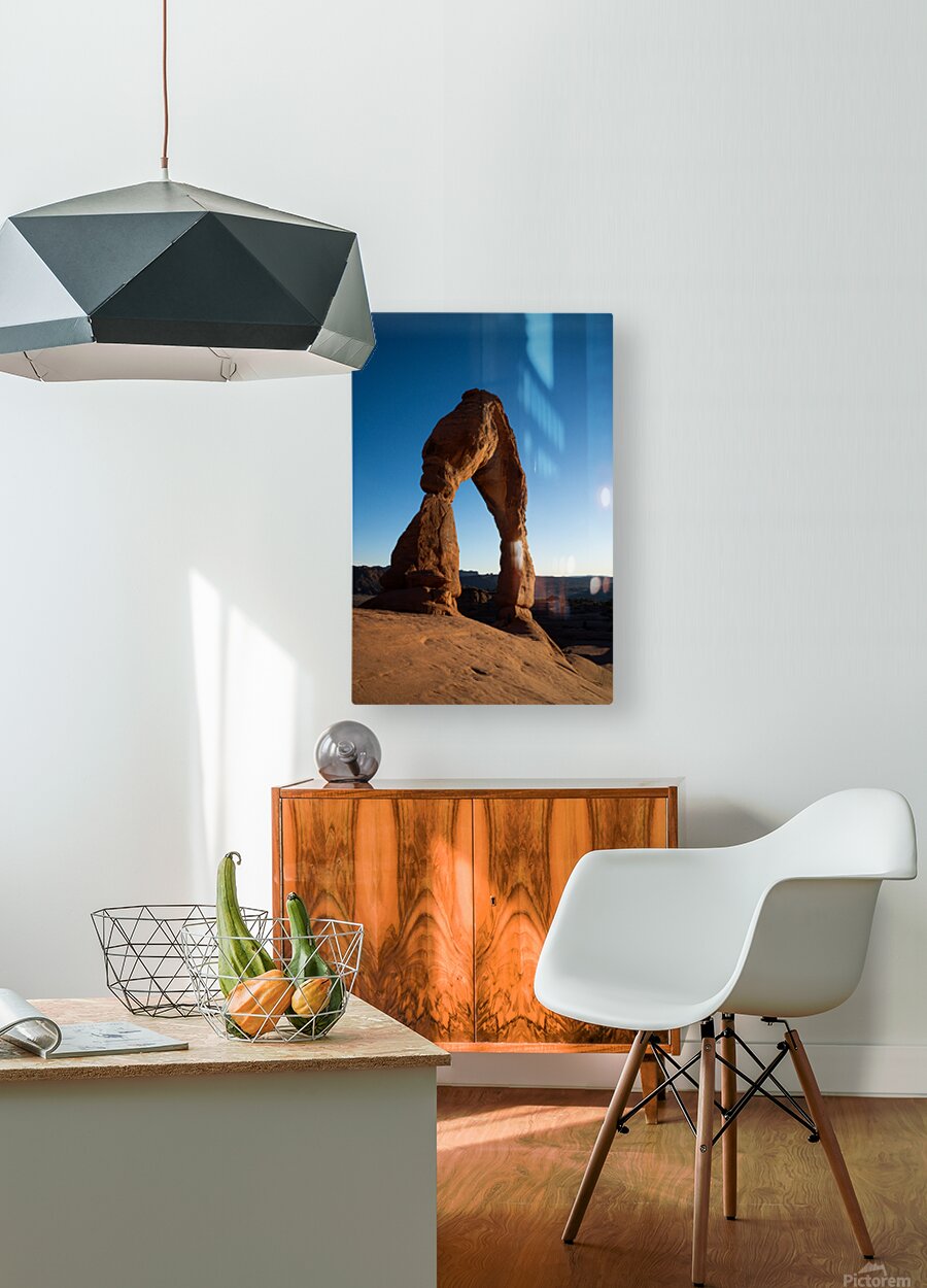 Delicate Arch  HD Metal print with Floating Frame on Back