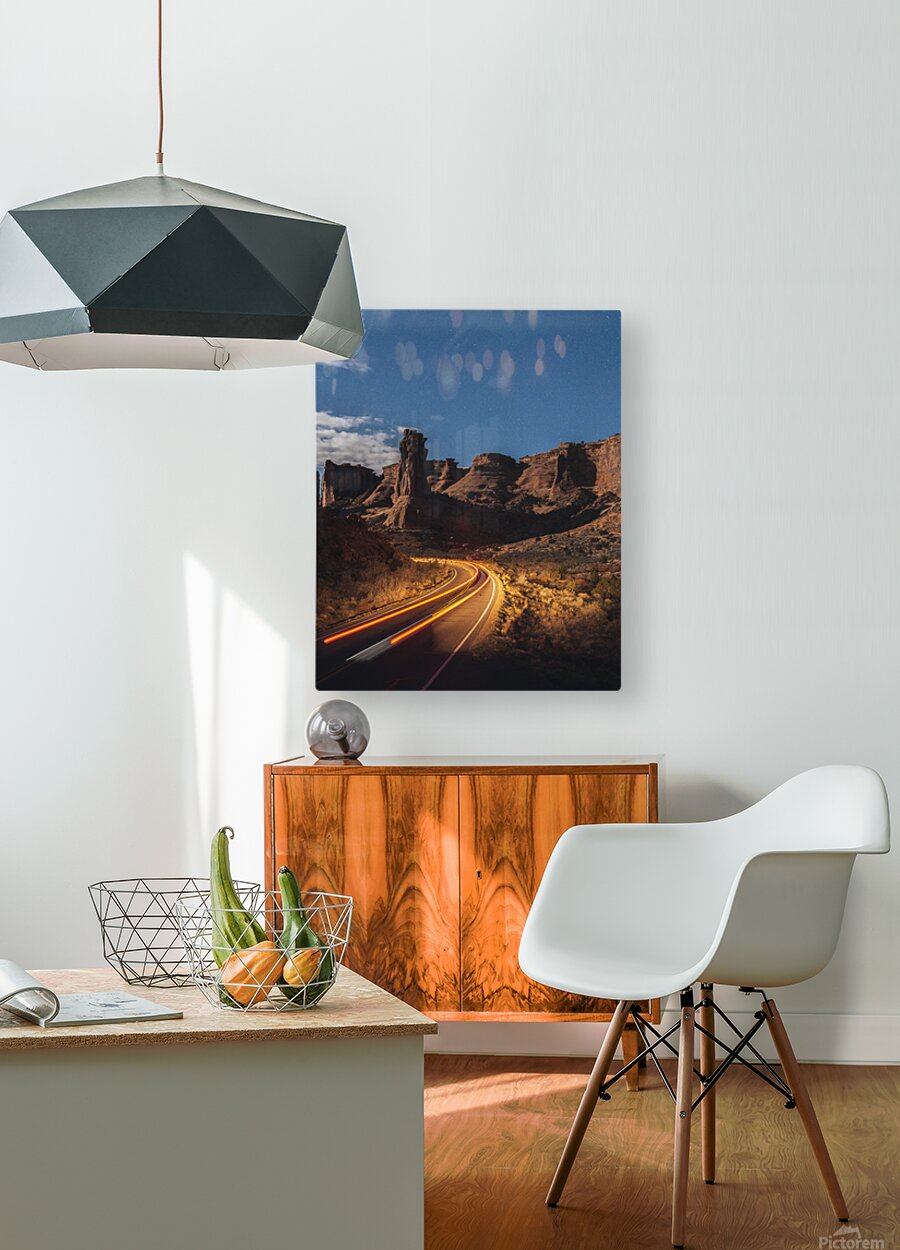 Light in the desert  HD Metal print with Floating Frame on Back