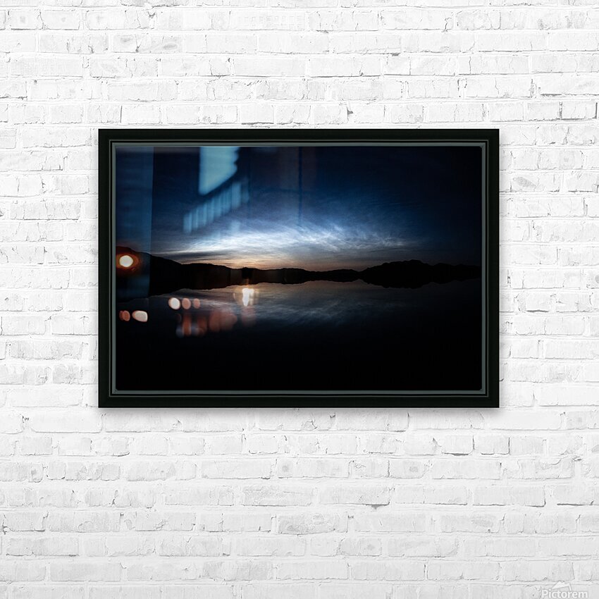 Night time in the Arctic HD Sublimation Metal print with Decorating Float Frame (BOX)