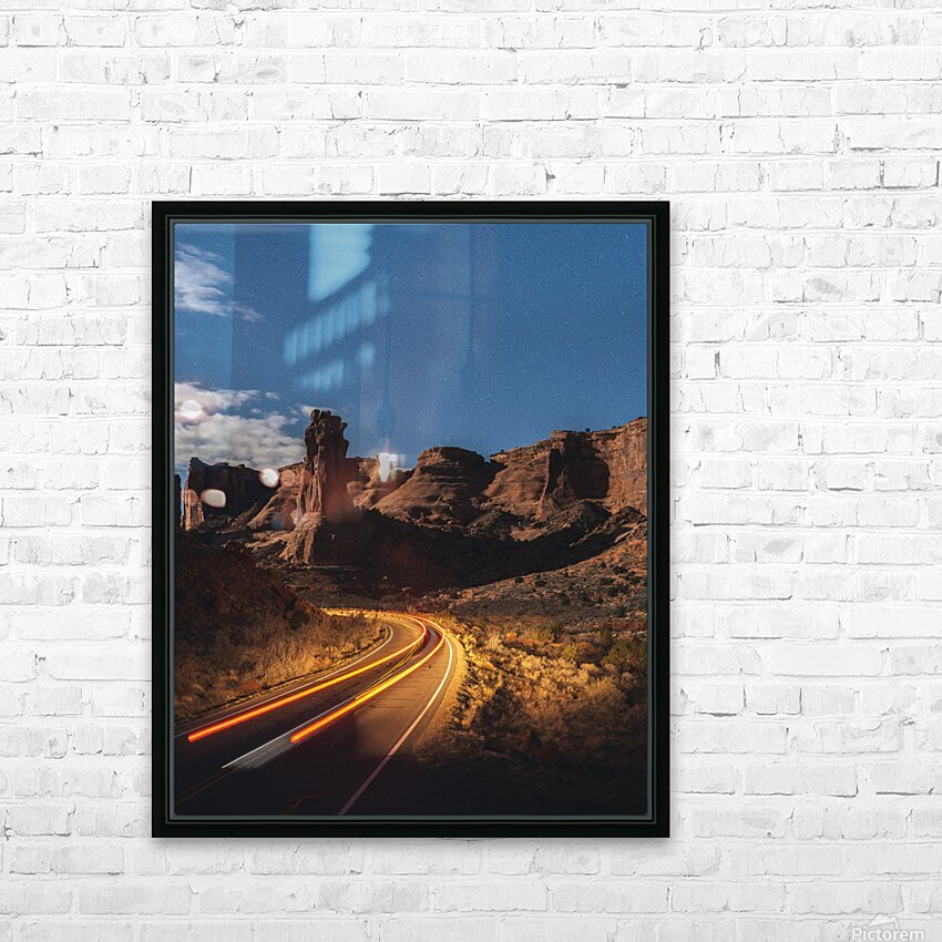 Light in the desert HD Sublimation Metal print with Decorating Float Frame (BOX)