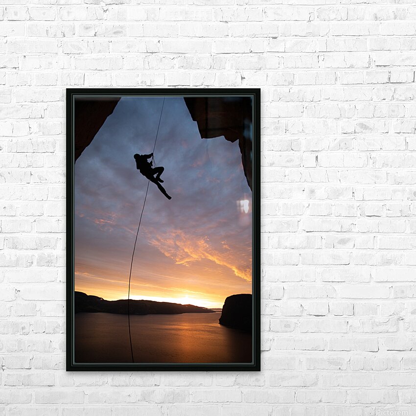 Sunrise on the fjord HD Sublimation Metal print with Decorating Float Frame (BOX)