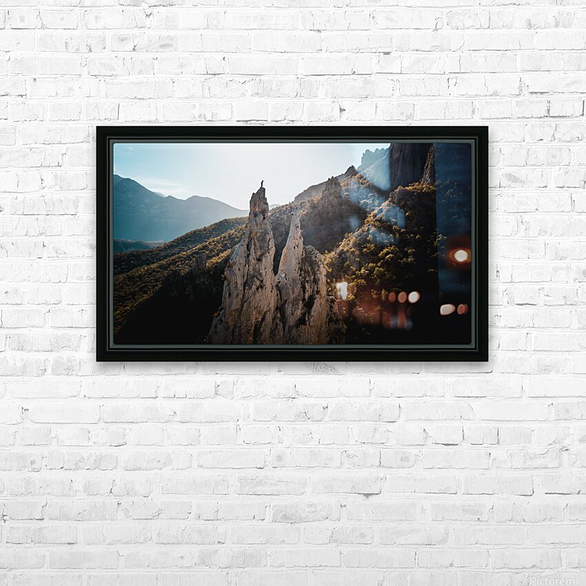 Climbing HD Sublimation Metal print with Decorating Float Frame (BOX)