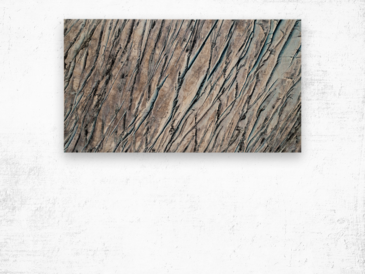 Texture of ice Wood print